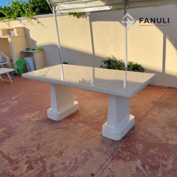 tavolo rettangolare levigato