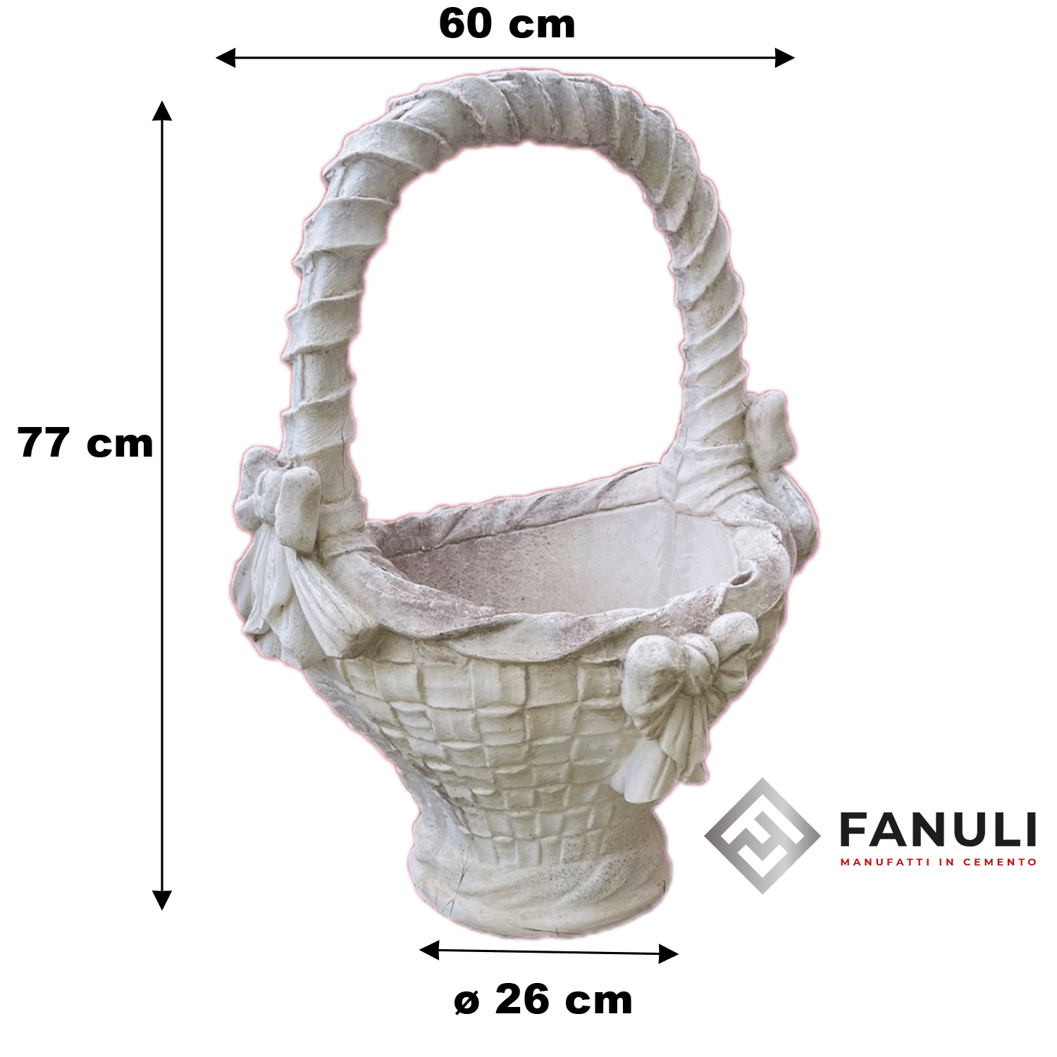 CESTO PORTA FIORI Cestino porta vaso MISURE DA COMPLETARE