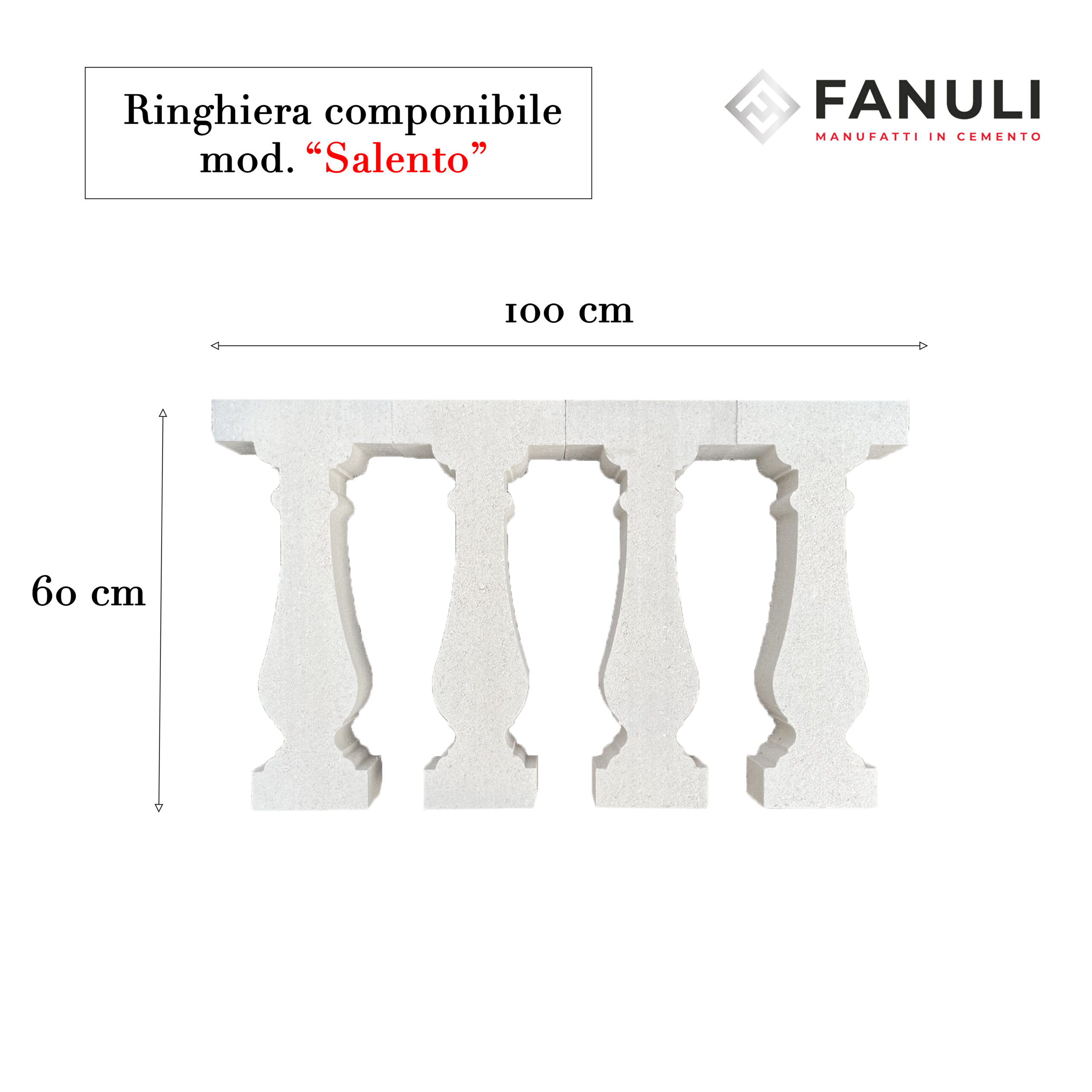 Ringhiera "Salento" - h 60 salento misure