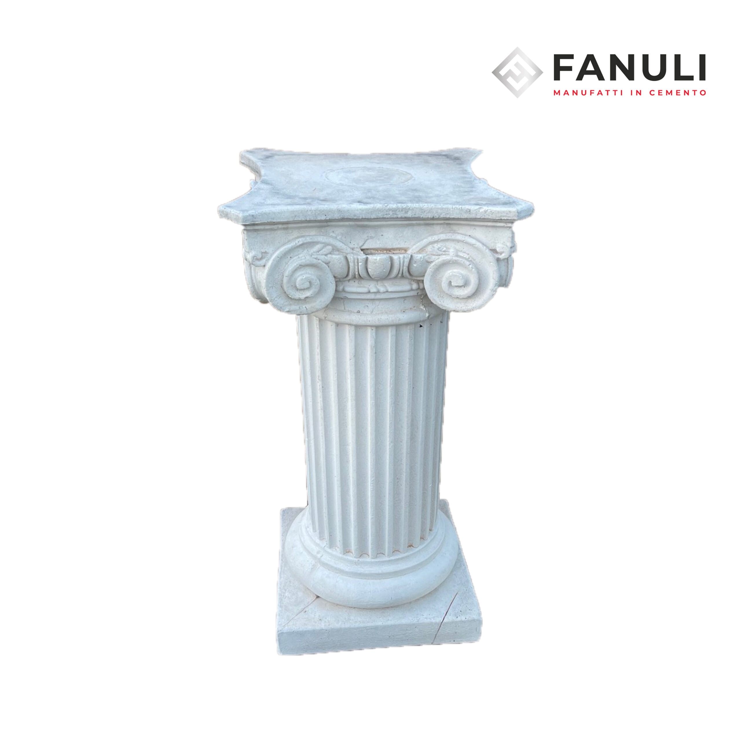 Colonna Arioso 80 cm 1 Capitello ionico arioso grande
